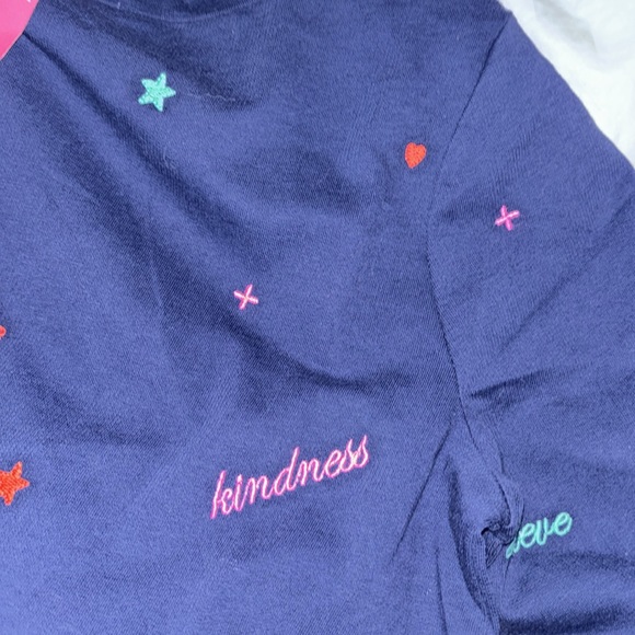 Lilly Pulitzer Rami Long Sleeve Low Tide Navy Good Vibes Sweatshirt NWT S L XL - Picture 6 of 7